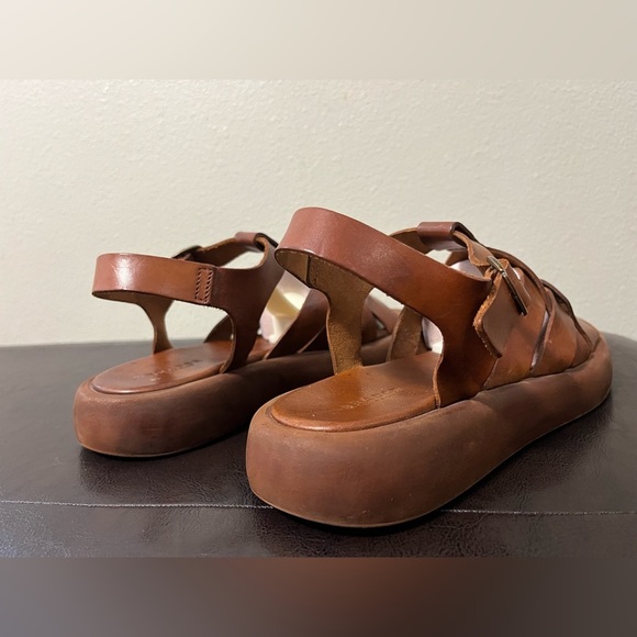 Brador MALAWI CIGAR PLATFORM Leather sandals Size 39 Made in Italy - Picture 10 of 15